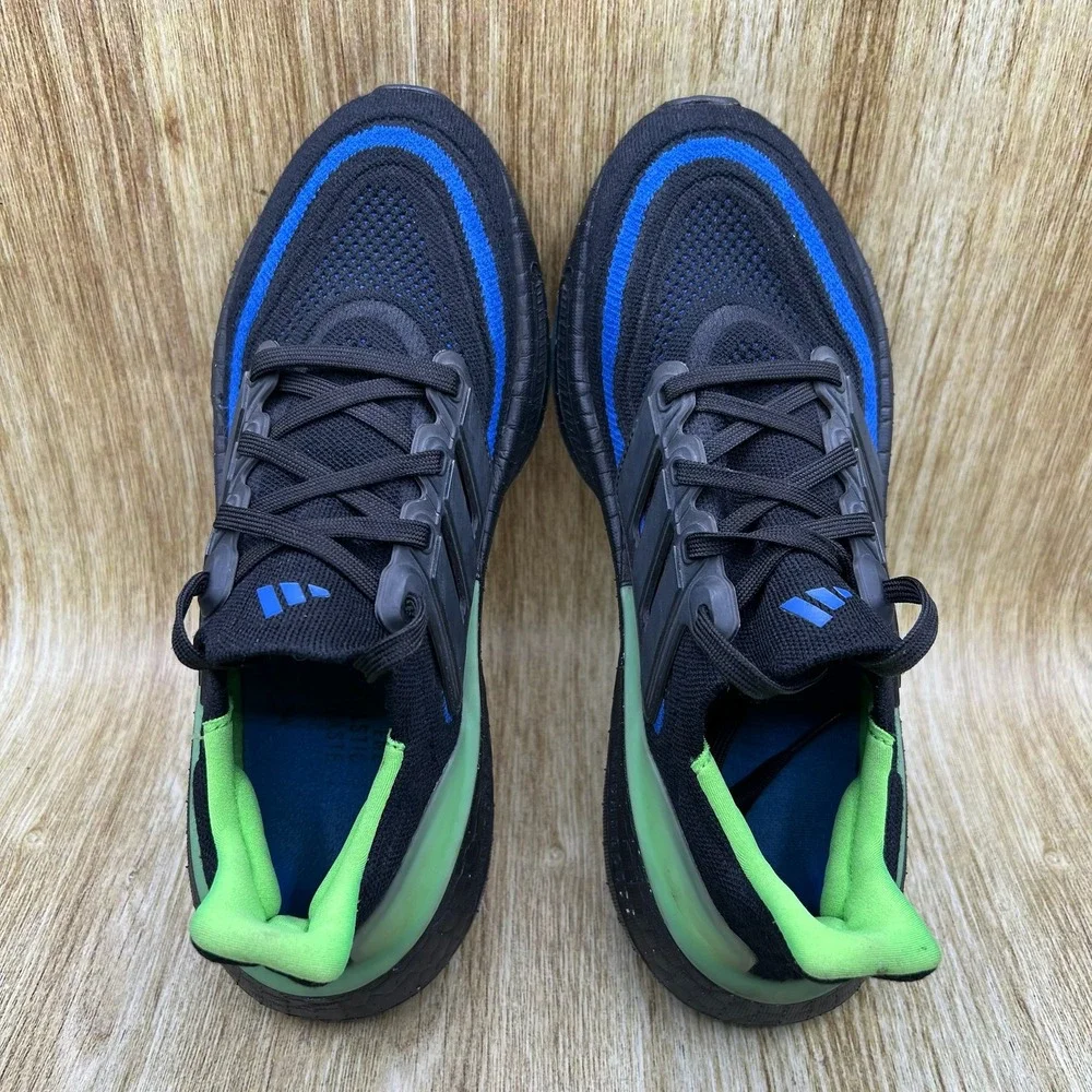 adidas Ultraboost Light Men's Size 7 Black Lucid Lime Running‎ Shoes IF2414